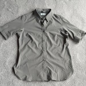Columbia Grey Short Sleeve Button Down Shirt Size XS